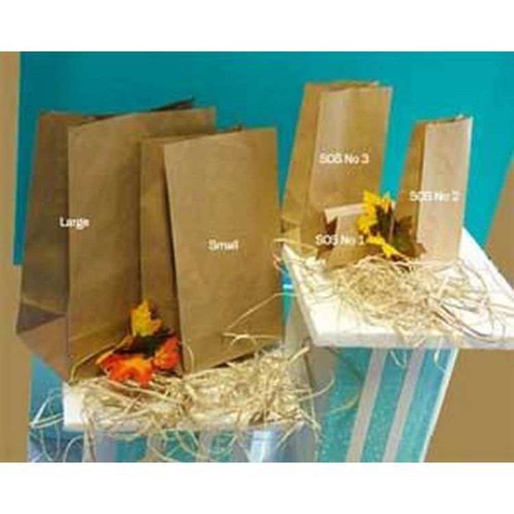 Picture of Flat Bottom Brown Paper Bag - Supermarket Style No Handles large size