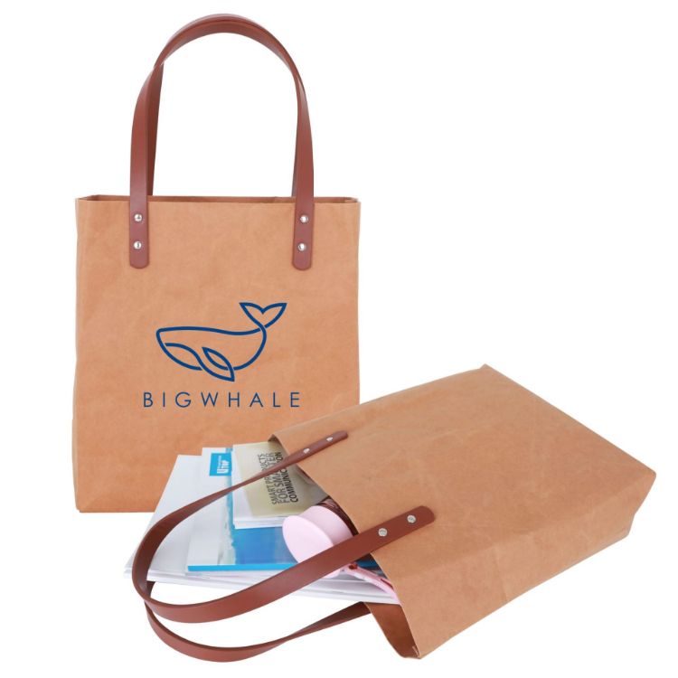 Picture of Washable Kraft Paper Bag with PU Handle(390x330x100mm)