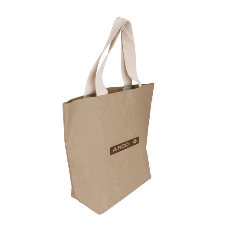 Picture of Large Washable Kraft Paper Bag with Cotton Handle(430x345x125mm)