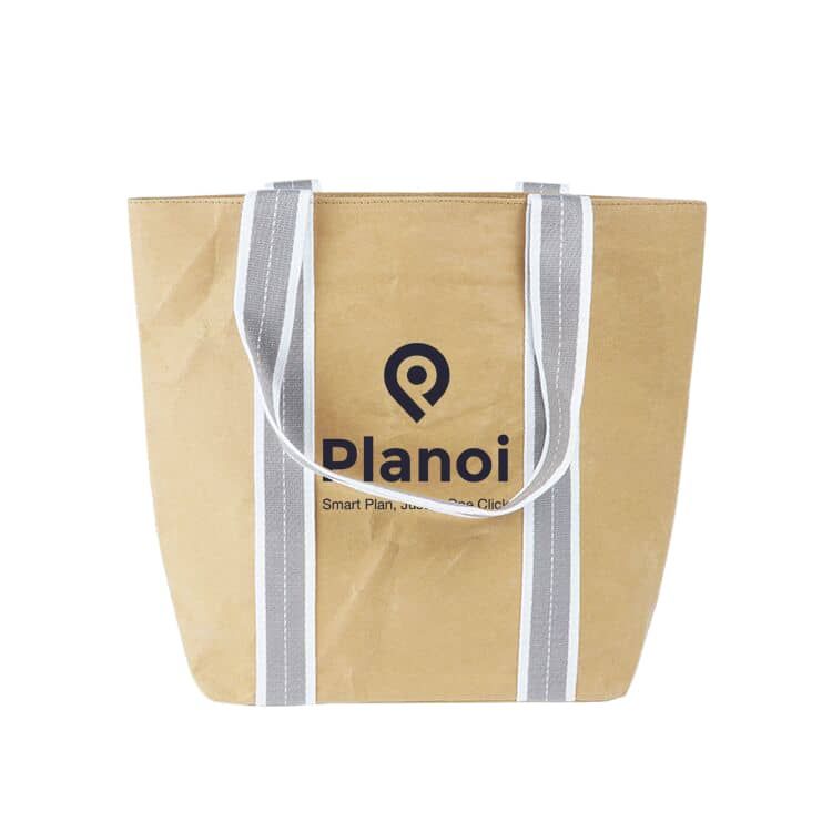 Picture of Small Washable Kraft Paper Bag with Cotton Handle(390x330x105mm)