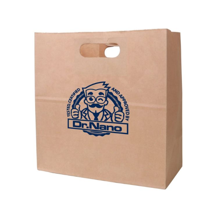 Picture of Die Cut Brown Kraft Paper Bag (280 x 280 x 150mm)