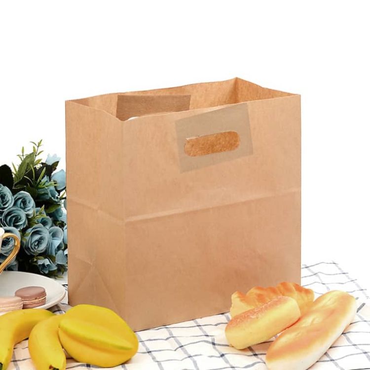 Picture of Die Cut Brown Kraft Paper Bag (280 x 280 x 150mm)