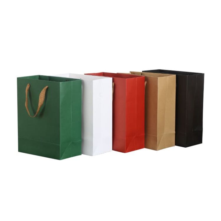 Picture of Medium Vertical Paper Bag with Fabric Flat Handle(210 x 270 x 110mm)