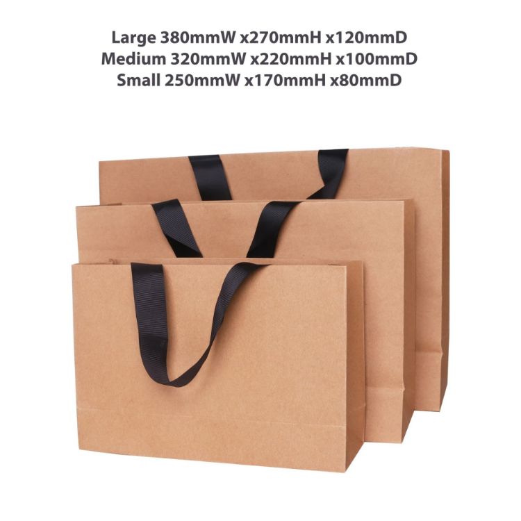 Picture of Small Paper Bag with Flat Handle(250 x 170 x 80mm)