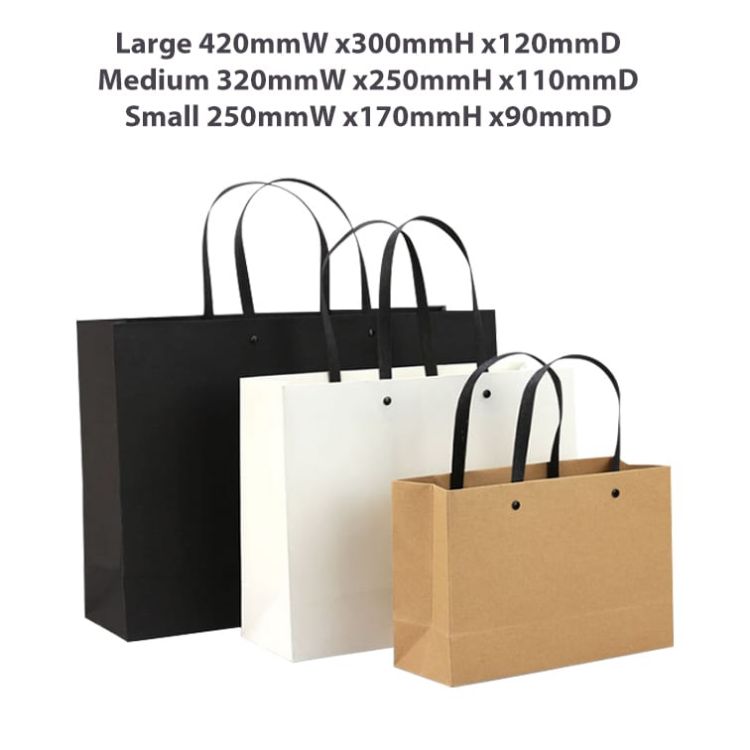 Picture of Small Crosswise Paper Bag with Knitted Handle(250 x 170 x 90mm)