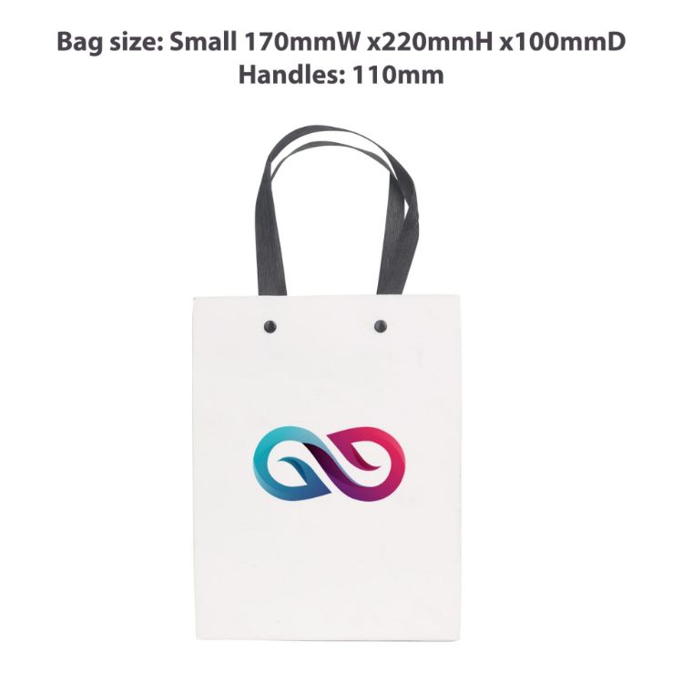 Picture of Small Vertical Paper Bag with Knitted Handle(170 x 220 x 100mm)