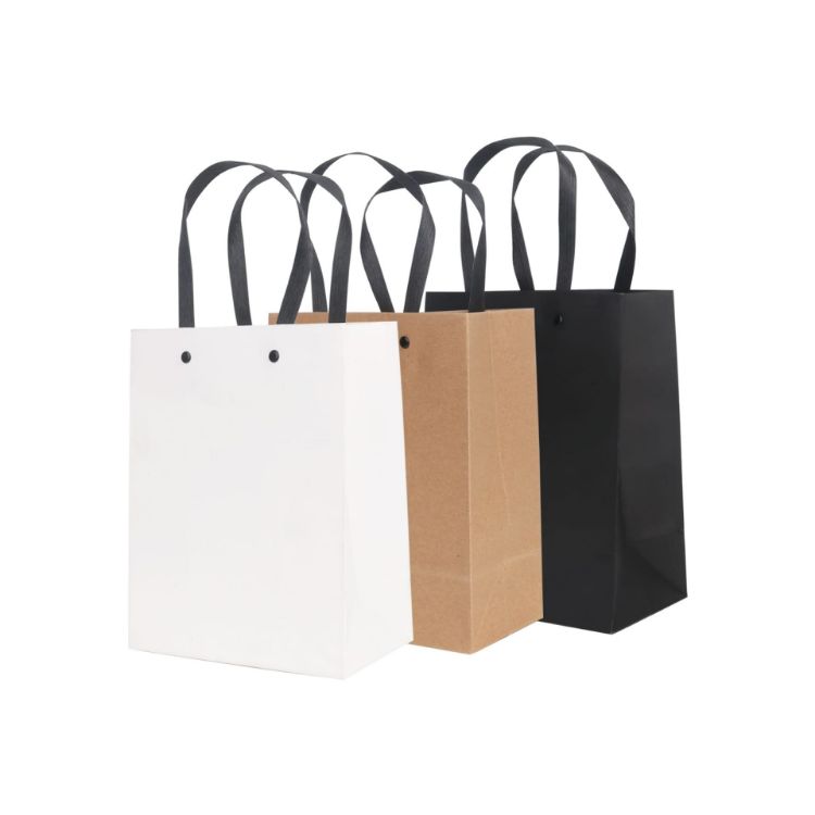 Picture of Small Vertical Paper Bag with Knitted Handle(170 x 220 x 100mm)