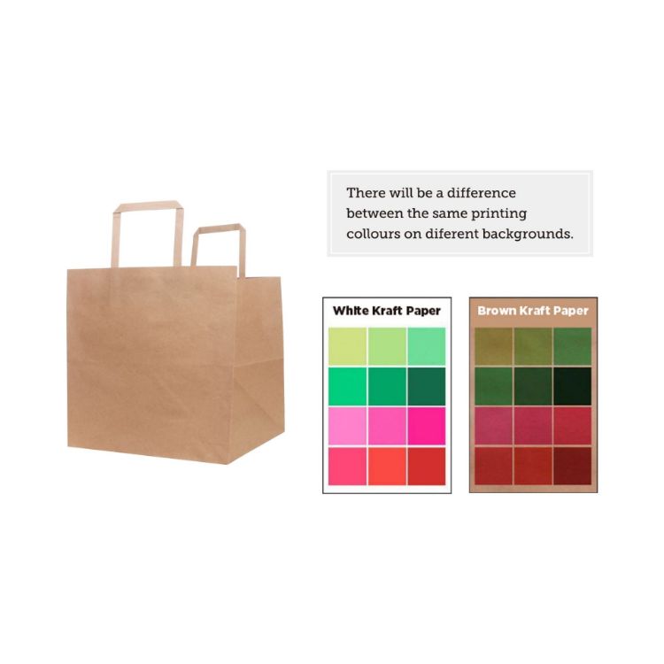 Picture of Flat Handle Kraft Paper Bag(250x250x250mm)