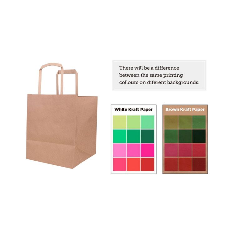 Picture of Flat Handle Kraft Paper Bag(150x170x150mm)