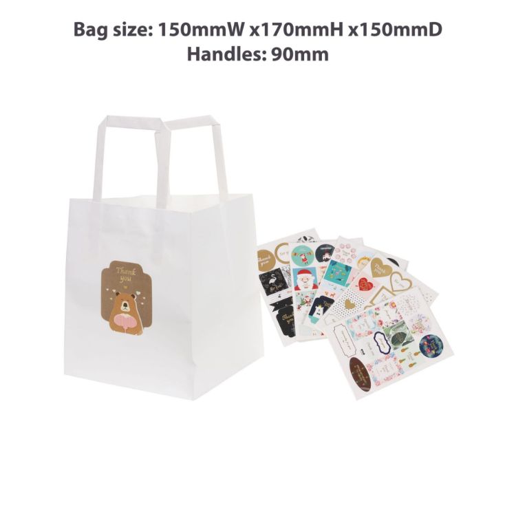 Picture of Flat Handle Kraft Paper Bag(150x170x150mm)