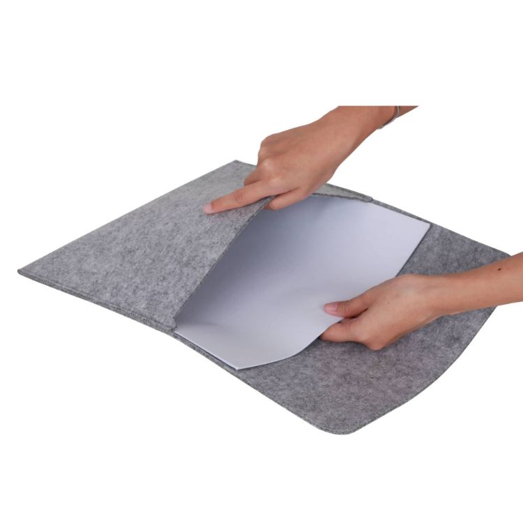 Picture of Large Grey Felt File Pouch