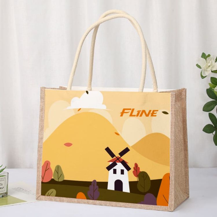 Picture of Canvas and Jute Tote Bag