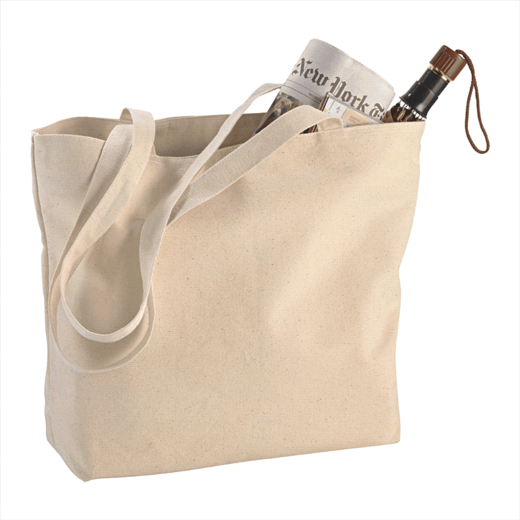 Picture of Zippered 10oz Cotton Canvas Shopper Tote