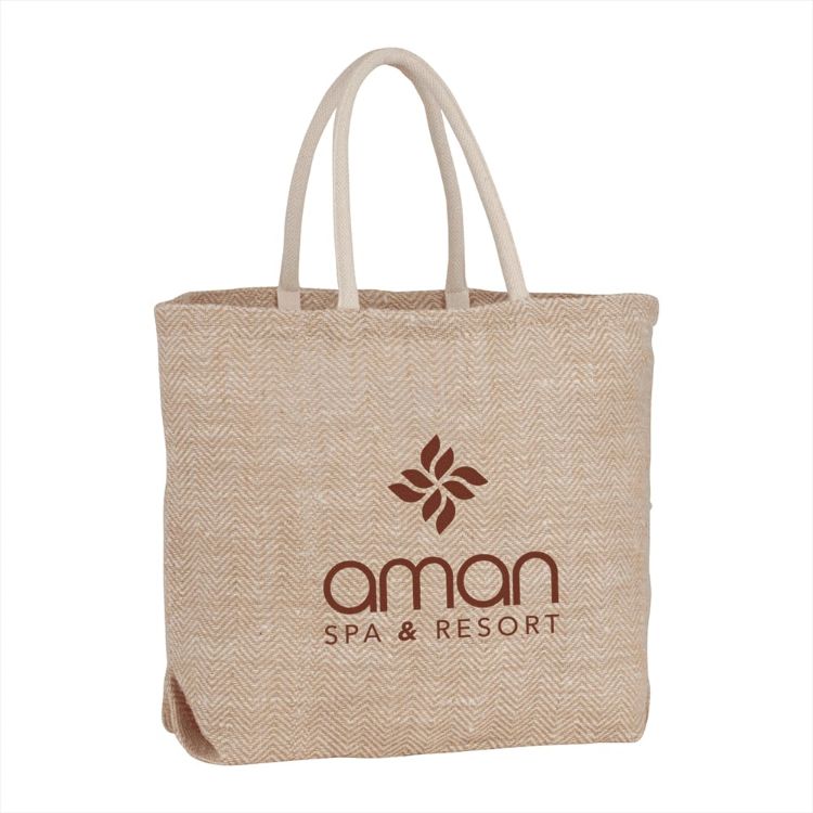 Picture of Herringbone Jute Tote