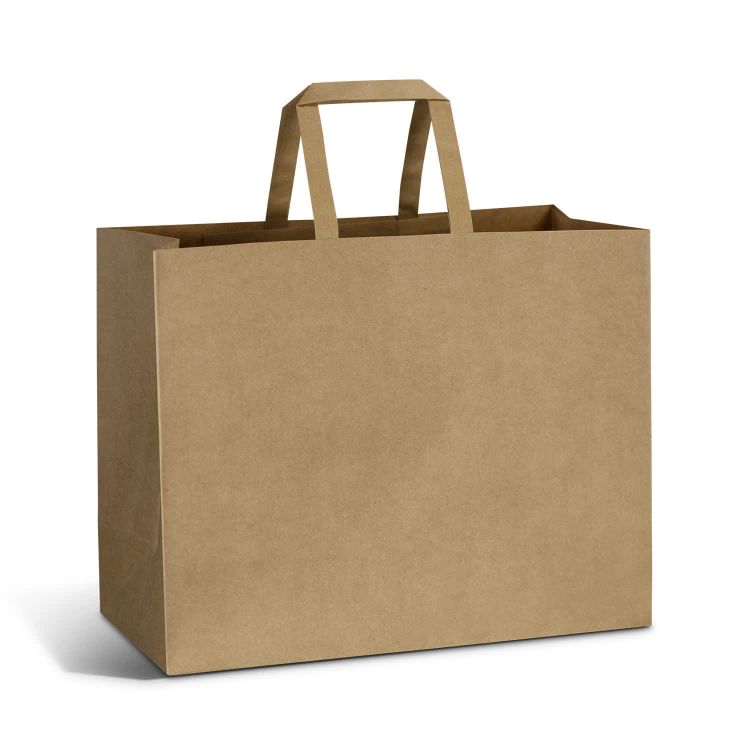 Picture of Large Flat Handle Paper Bag Landscape