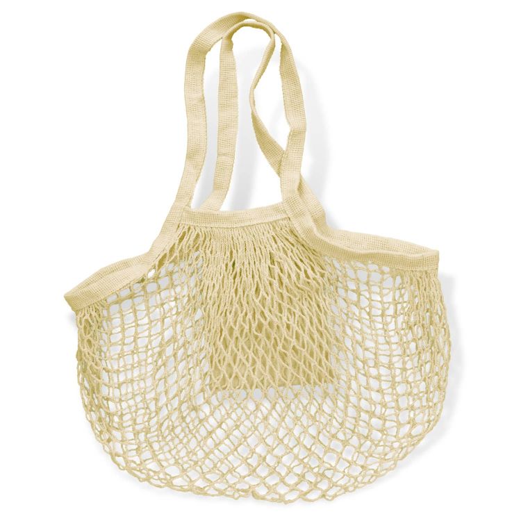 Picture of Cotton Mesh Foldaway Tote Bag