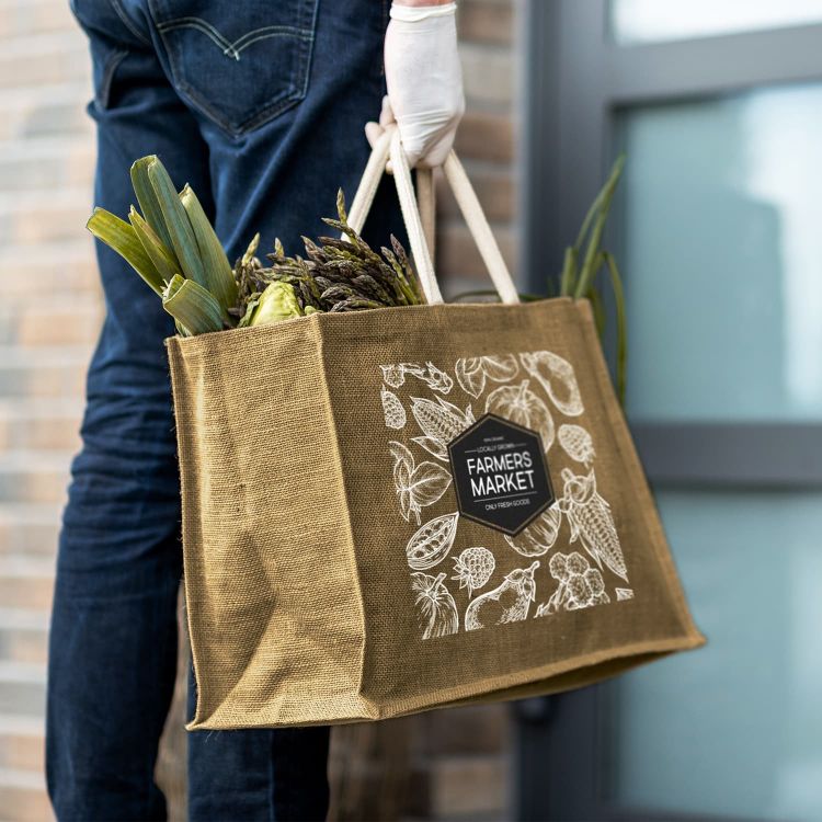 Picture of Torino Starch Jute Tote Bag